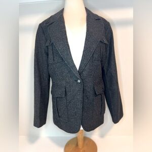 Beautiful Gray Tweed Herringbone Jacket size 16 NWT